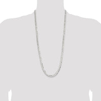 Sterling Silver 7.8mm Concave Beveled Curb Chain Necklace - 30 Inch by Lumare Gioia