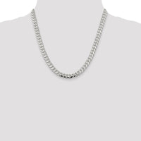 Sterling Silver 7.8mm Polished Domed Curb Chain Necklace - 20 inches by Lumare Gioia
