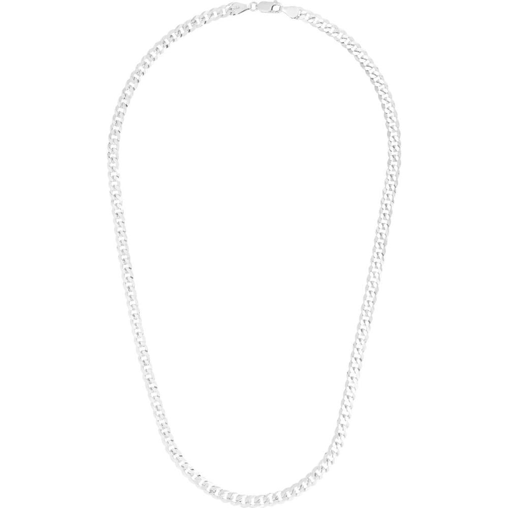 Sterling Silver 7mm Comfort Curb Chain with Lobster Clasp - 22" by Orozza Fine Jewelry
