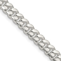 Sterling Silver 7mm Domed Curb Chain Necklace with Diamond-Cut Detailing - 26 Inch Length by Lumare Gioia