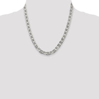 Sterling Silver 7mm Flat Anchor Chain Necklace - 20 Inches by Lumare Gioia