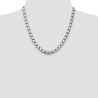 Sterling Silver 7mm Polished Box Chain Necklace with Lobster Clasp - 20 Inches by Lumare Gioia
