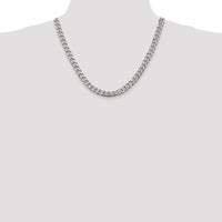 Sterling Silver 8.3mm Polished Curb Chain Necklace - 20 Inches by Lumare Gioia