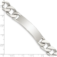 Sterling Silver 8.5" Polished Curb Link Engraveable ID Bracelet by Lumare Gioia
