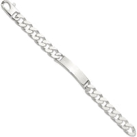 Sterling Silver 8.5in Curb ID Bracelet with Polished Finish by Lumare Gioia