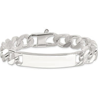 Sterling Silver 8.5in Curb ID Bracelet with Polished Finish by Lumare Gioia
