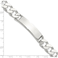 Sterling Silver 8.5in Curb ID Bracelet with Polished Finish by Lumare Gioia