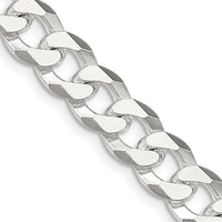 Sterling Silver 8.5mm Beveled Curb Chain Necklace - 26 inches by Lumare Gioia