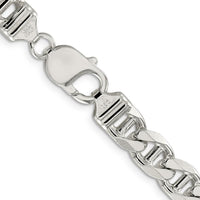 Sterling Silver 8.75mm Figaro Anchor Chain Necklace - 20 Inches by Lumare Gioia