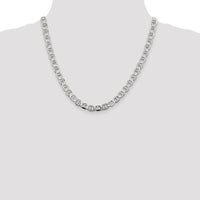 Sterling Silver 8.9mm Flat Anchor Chain Necklace - 20 Inches by Lumare Gioia
