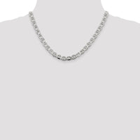 Sterling Silver 8.9mm Flat Anchor Chain Necklace - Polished Finish, 18 Inches by Lumare Gioia