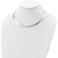 Sterling Silver 8mm Polished Cubetto/Diamond-Cut Reversible Necklace - 17" Length by Lumare Gioia