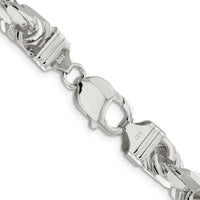Sterling Silver 9.0mm Diamond-Cut Rope Chain - 28 Inch by Lumare Gioia