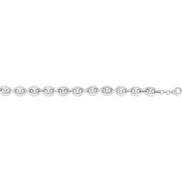 Sterling Silver 9.2mm Puffed Mariner Chain Necklace with Lobster Clasp - 20" by Orozza Fine Jewelry