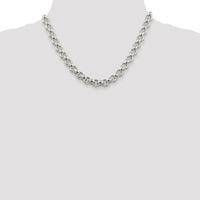 Sterling Silver 9.5mm Semi-Solid Rolo Chain with Anti-Tarnish Coating - 18 Inches by Lumare Gioia