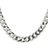 Sterling Silver 9.75mm Flat Curb Chain Necklace - 20" Length by Lumare Gioia