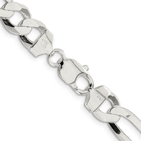 Sterling Silver 9.7mm Lightweight Flat Figaro Chain - 24 inches by Lumare Gioia