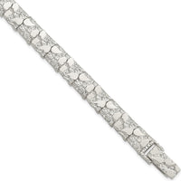 Sterling Silver 9mm Nugget Bracelet with Polished Finish - 8 Inches Long by Lumare Gioia