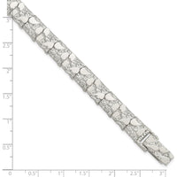 Sterling Silver 9mm Nugget Bracelet with Polished Finish - 8 Inches Long by Lumare Gioia