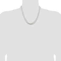 Sterling Silver 9mm Polished Domed Curb Chain 20 Inches by Lumare Gioia