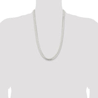 Sterling Silver 9mm Polished Domed Curb Chain - 26 Inch by Lumare Gioia