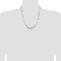 Sterling Silver 9mm Polished Domed Curb Chain Necklace - 22 Inches by Lumare Gioia