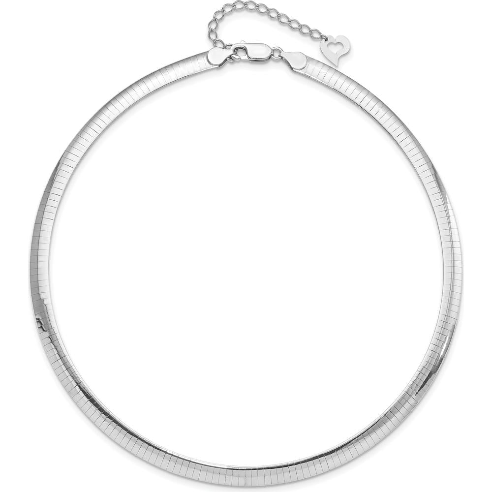 Sterling Silver and 14K Gold-Plated 6mm Reversible Omega Chain Necklace with 2-Inch Extender by 0