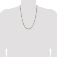 Sterling Silver and Vermeil 24" Diamond-Cut Rope Chain - 3.5mm Width by Lumare Gioia