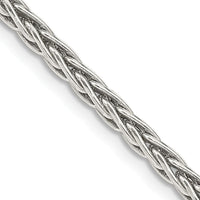 Sterling Silver Antiqued 30" Square Spiga Chain Necklace - 3.25mm by Lumare Gioia