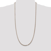 Sterling Silver Antiqued 30" Square Spiga Chain Necklace - 3.25mm by Lumare Gioia