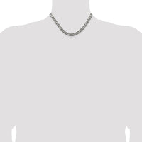 Sterling Silver Antiqued 6.5mm Curb Chain Necklace - 16 Inches by Lumare Gioia