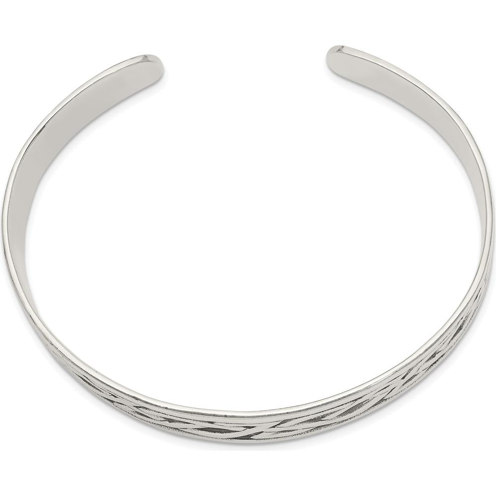Sterling Silver Antiqued Celtic Cuff Bracelet - 12.5mm Width by Lumare Gioia