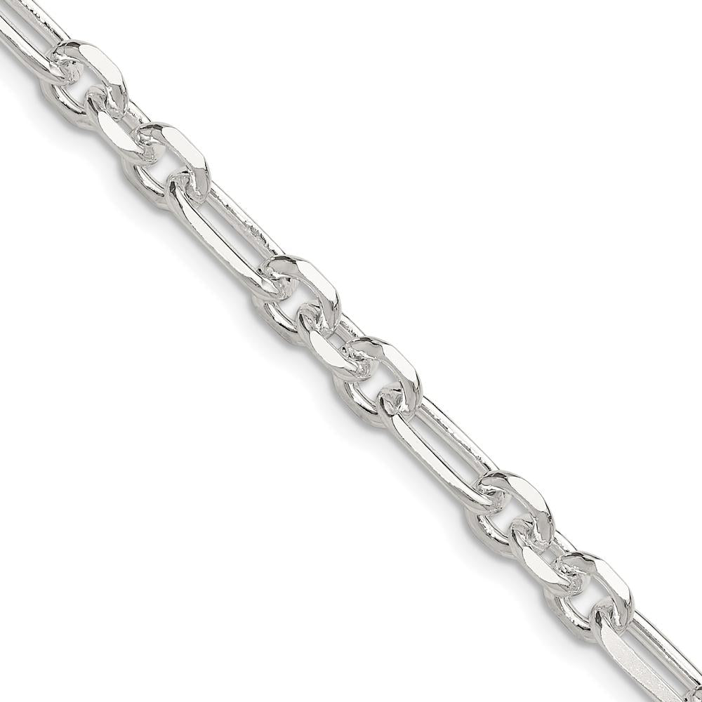 Sterling Silver Diamond-Cut 6mm Cable Link Chain Necklace - 24 Inches Long by Lumare Gioia