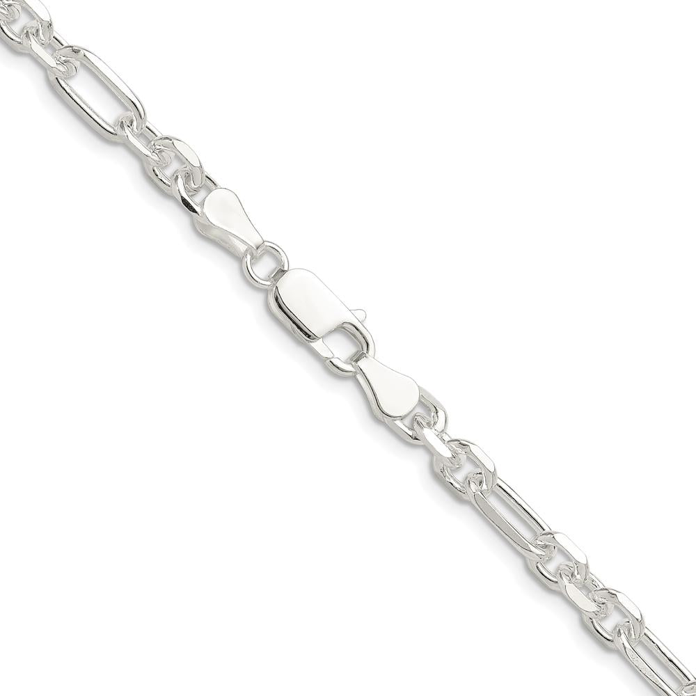 Sterling Silver Diamond-Cut 6mm Cable Link Chain Necklace - 24 Inches Long by Lumare Gioia