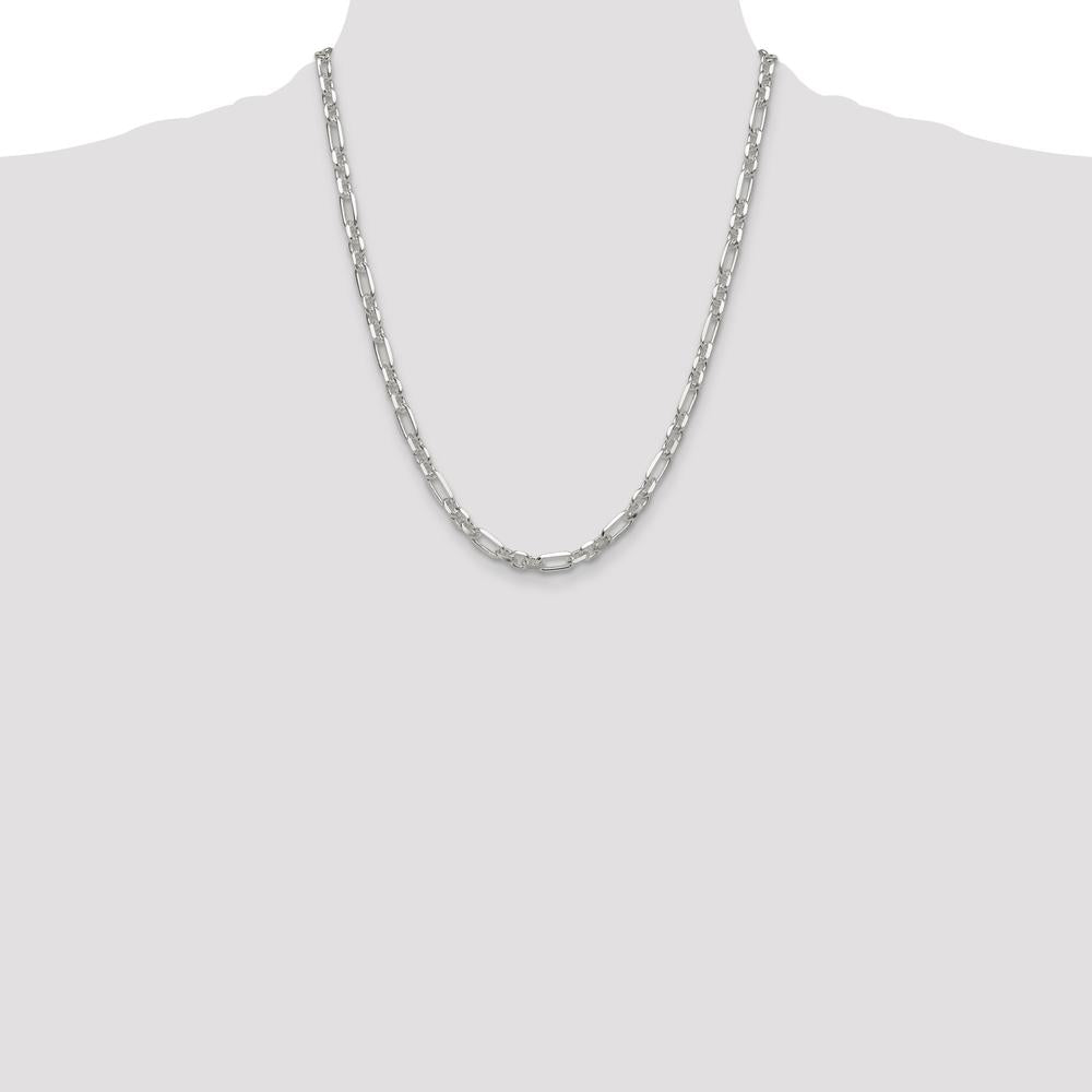Sterling Silver Diamond-Cut Cable Link Chain Necklace - 22 inches by Lumare Gioia
