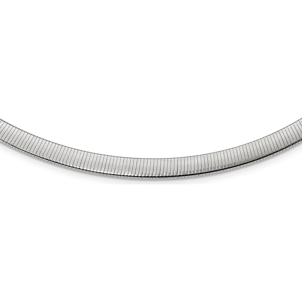 Sterling Silver Flash Gold-Plated Reversible Cubetto Omega Necklace - 18 inches by Lumare Gioia