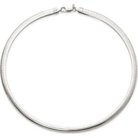 Sterling Silver Flash Gold-Plated Reversible Cubetto Omega Necklace - 18 inches by Lumare Gioia