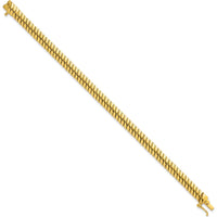 Sterling Silver Gold-Tone Polished Fancy 5.8mm S-Link Bracelet - 6.75 Inches Long by Lumare Gioia