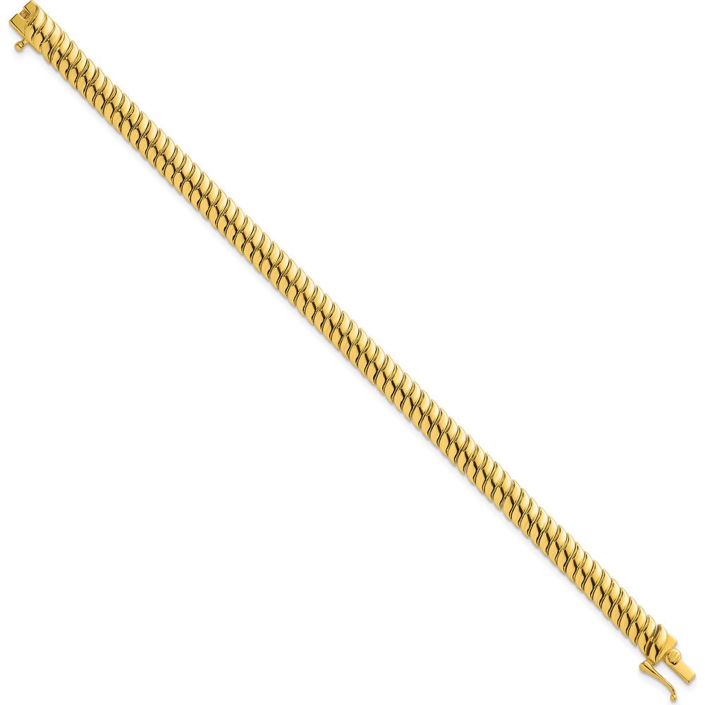 Sterling Silver Gold-Tone Polished Fancy 5.8mm S-Link Bracelet - 6.75 Inches Long by Lumare Gioia