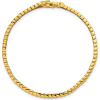 Sterling Silver Gold-Tone Polished Fancy 5.8mm S-Link Bracelet - 6.75 Inches Long by Lumare Gioia