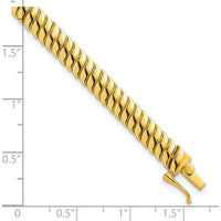 Sterling Silver Gold-Tone Polished Fancy 5.8mm S-Link Bracelet - 6.75 Inches Long by Lumare Gioia