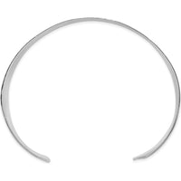 Sterling Silver Hammered 30mm Flat Profile Cuff Bangle by Lumare Gioia