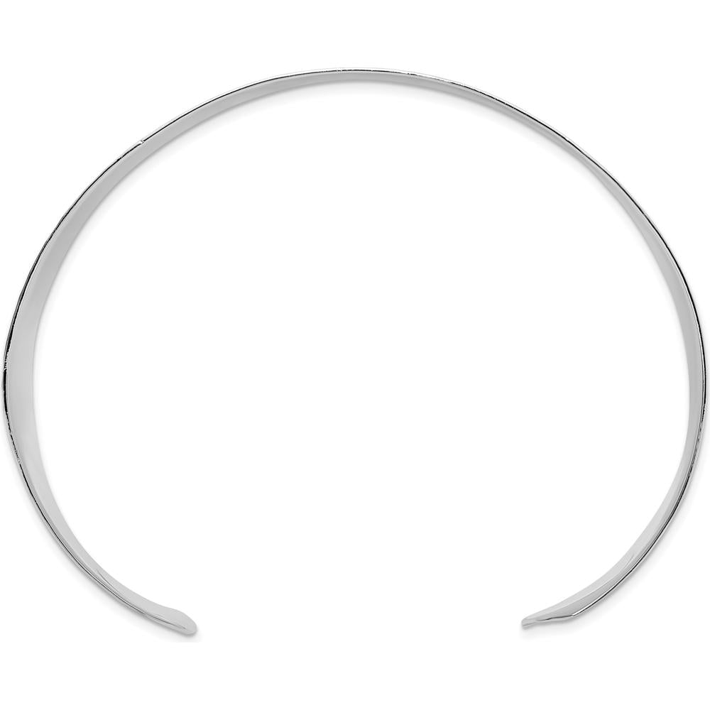 Sterling Silver Hammered 30mm Flat Profile Cuff Bangle by Lumare Gioia