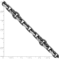 Sterling Silver Men's Twisted Rolo Cable Link Bracelet with Polished & Brushed Finish - 8.5 in Length by Lumare Gioia