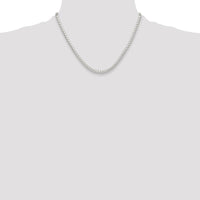 Sterling Silver Polished 18" 4mm Box Chain with Lobster Clasp by Lumare Gioia