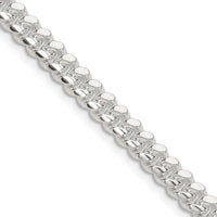 Sterling Silver Polished 22" Domed Curb Chain - 5.7mm Width by Lumare Gioia