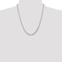 Sterling Silver Polished 22" Domed Curb Chain - 5.7mm Width by Lumare Gioia