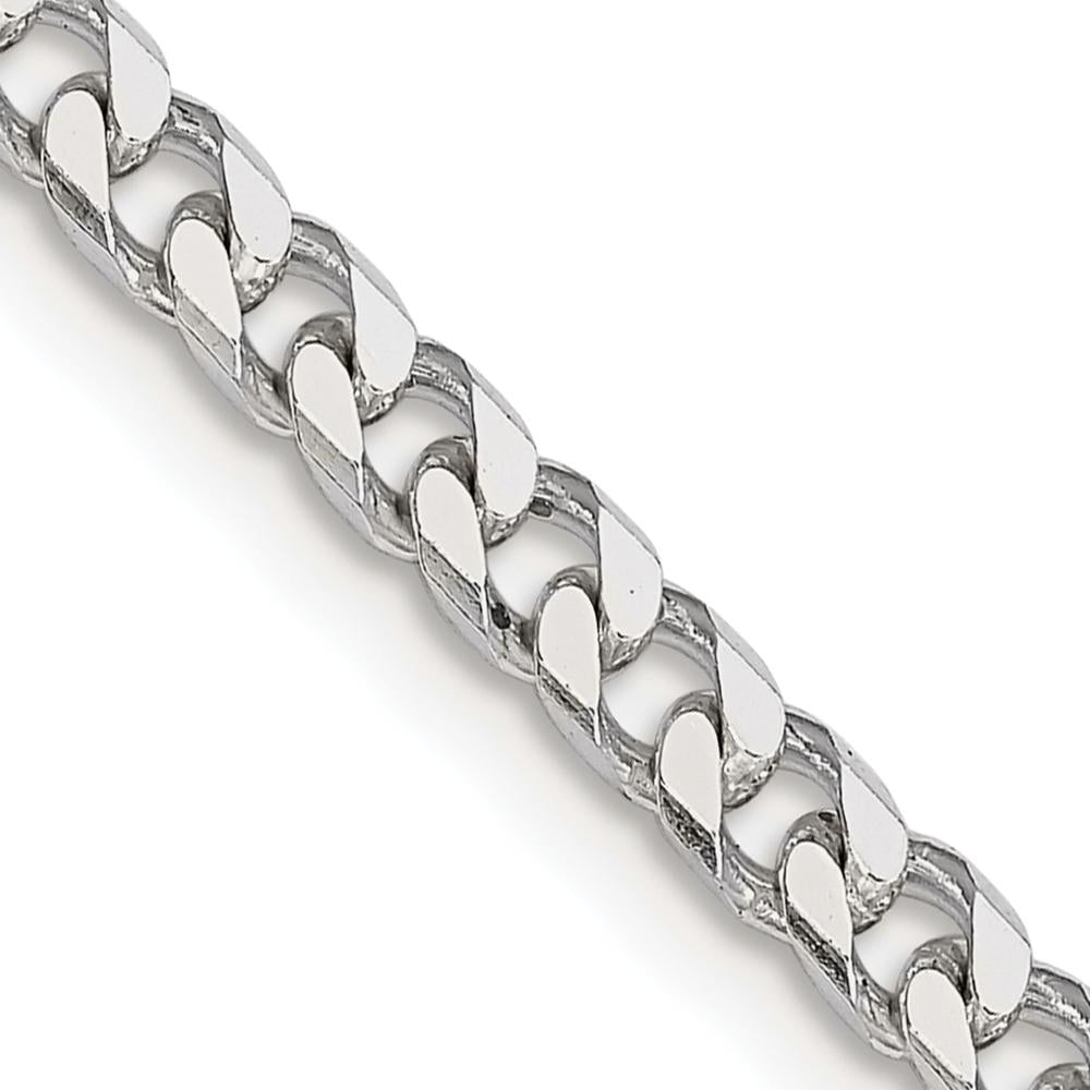 Sterling Silver Polished 3.5mm Curb Chain Necklace - 36 Inches Long by Lumare Gioia