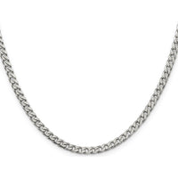 Sterling Silver Polished 3.5mm Curb Chain Necklace - 36 Inches Long by Lumare Gioia
