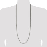 Sterling Silver Polished 3.5mm Curb Chain Necklace - 36 Inches Long by Lumare Gioia